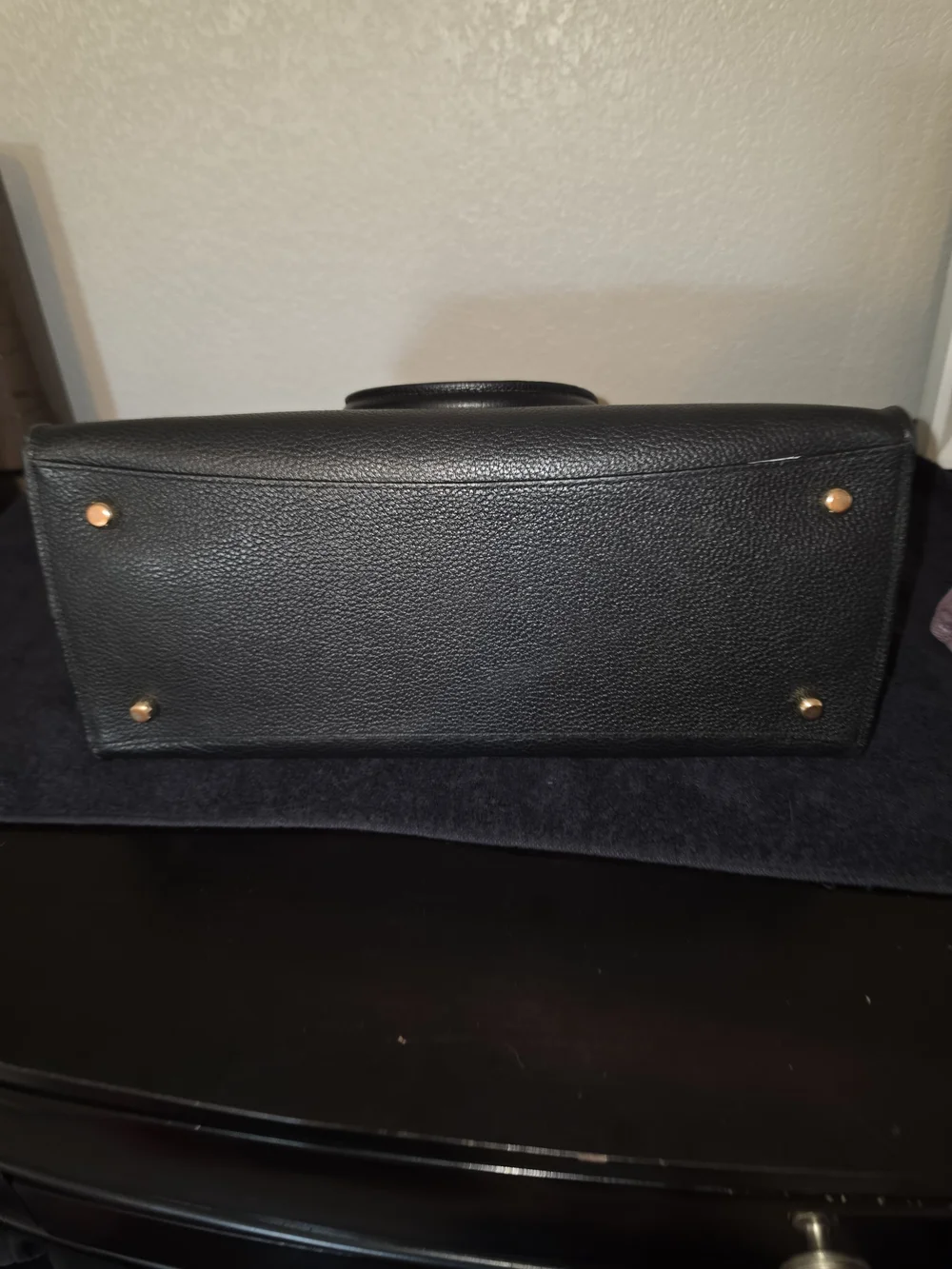 Coach Channing Carryall Black Pebbled Leather Satchel Handbag